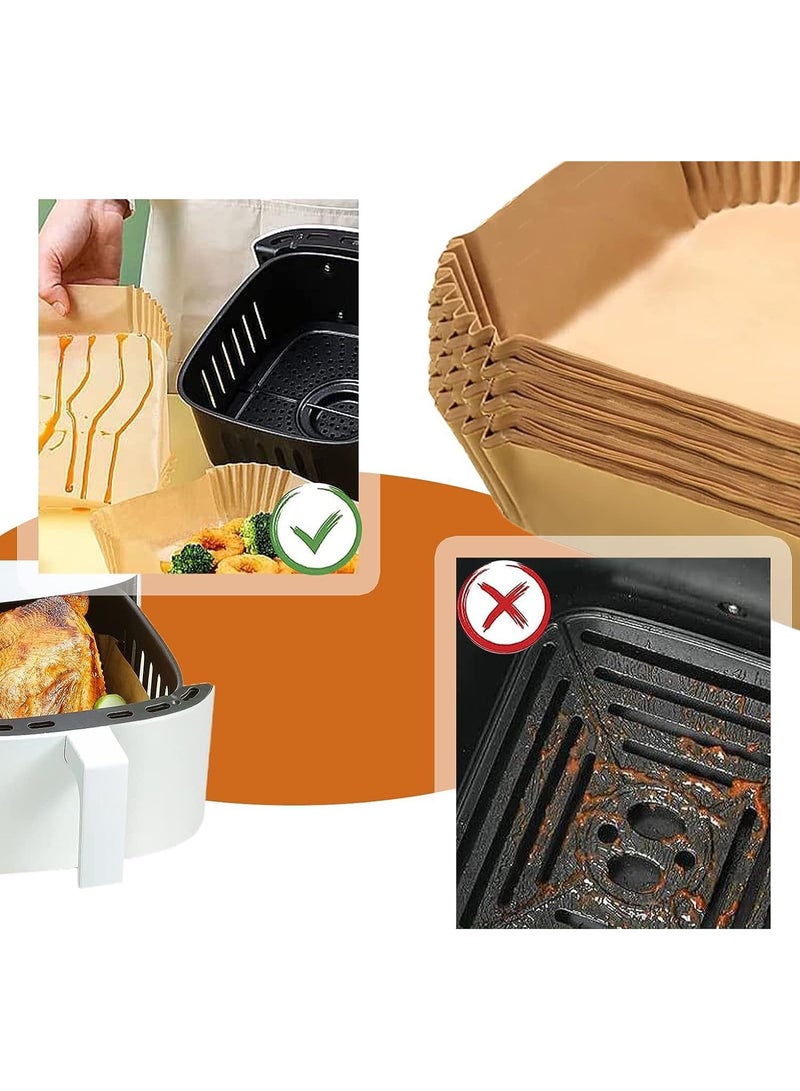 Saudi Deal Air Fryer Paper Liners, Disposable Parchment Sheets for Ovens, Air Fryers and Serving Food and Baking, Square Shape, Pack of 100 - Image 4